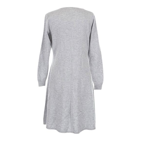 Oliver Charles Merino Wool Yak Light Grey All-Season Swing Dress M - Picture 3 of 11